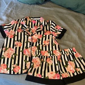 Betsy Johnson Rose Stripe Pajama Set